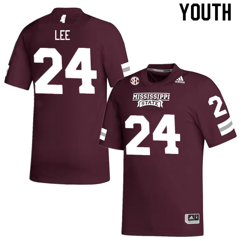 Youth #24 Keyvone Lee Mississippi State Bulldogs College Football Jerseys Stitched Sale-Maroon - Click Image to Close